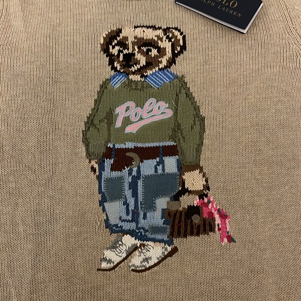 Polo Ralph Lauren Bear Embroidered Sweater Small - Picture 9 of 9